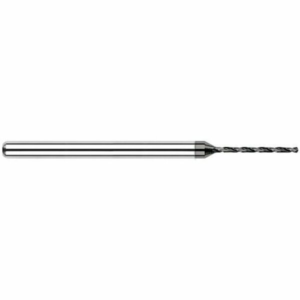 Harvey Tool 0.0320 in. Drill dia x 0.3950 in. Flute Length Carbide Drill, 2 Flutes, Amorphous diamond Coated 20255-C4